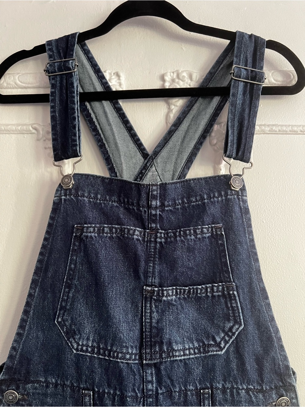We The Free Dark Blue Denim Women's Overalls - Picture 4 of 10